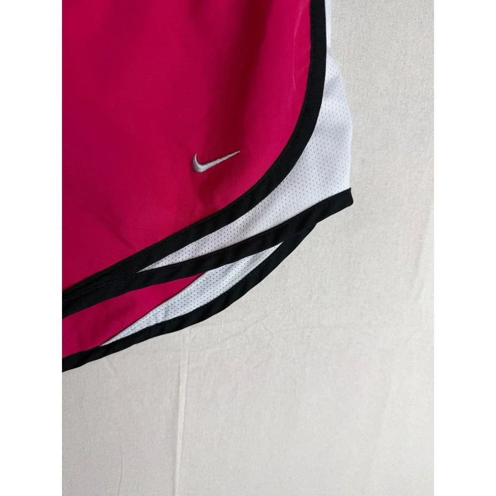 Nike Running Shorts Women's Size Small Lined Pink White Mesh Athletic Shorts